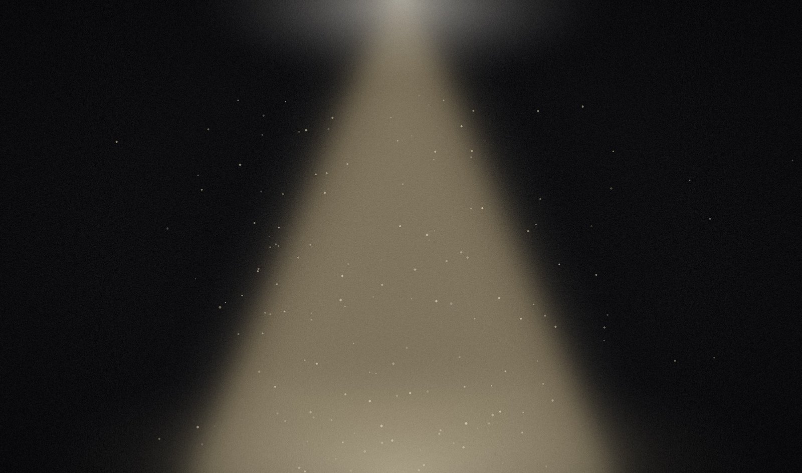 A single spotlight in the dark